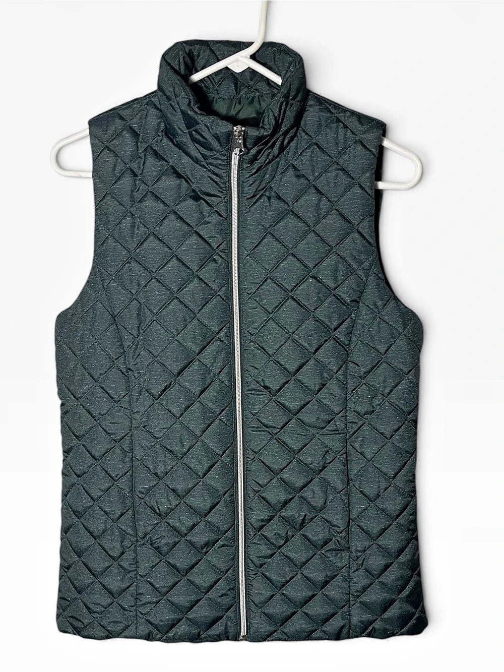 Banana Republic Printed Slim Quilted Vest Quilted Vest in Green Size XS Like New